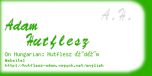 adam hutflesz business card